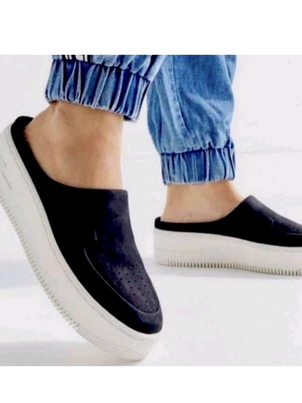 Everyday Black Platform Slip-On Mules